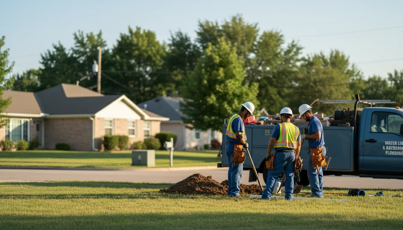 Residential water line and bathroom plumbing service in Beaumont, MS